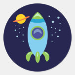 Retro Rocket Stickers