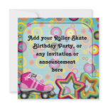 Retro Roller Skate Birthday party Invitation