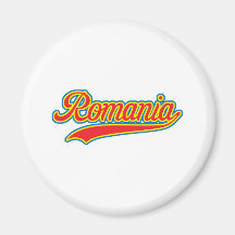 Retro Romania Refrigerator Magnet
