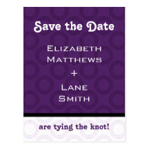 Retro Romantic Save the Date Postcard
