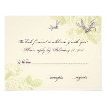 Retro Rose RSVP Announcements