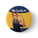 Retro Rosie We Can Do It buttons