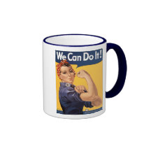 Retro Rosie We Can Do It Coffee Mugs