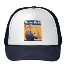 Retro Rosie We Can Do It Mesh Hats