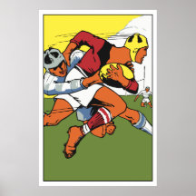 Retro rugby championship ad posters