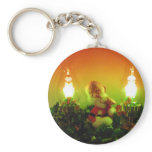 Retro Santa and Bubble Lights keychains