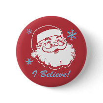 Retro Santa Believe Button