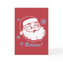 Retro Santa Believe Cards