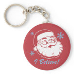 Retro Santa Believe keychains