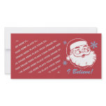 Retro Santa Believe photo cards