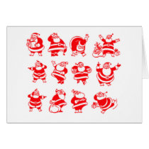 Retro Santas cards