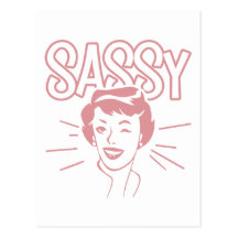 Retro Sassy Attitude Postcard