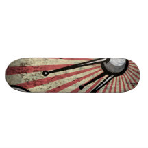 Retro satellite custom skate board