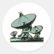 Retro Satellite Dish Stickers