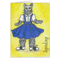 Retro school girl cards