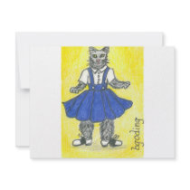 Retro school girl custom invitations