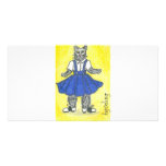 Retro school girl photo cards