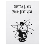 Retro Sci-Fi Robot Head - Black & White flyers