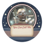 Retro Scientist Name Tag Stickers