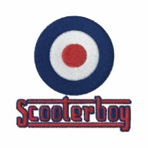 Retro Scooter Boy Embroidered Mens t-shirt