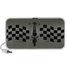 Retro scooter check mod doodle speaker