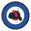 Retro Scooter Silhouette Sticker