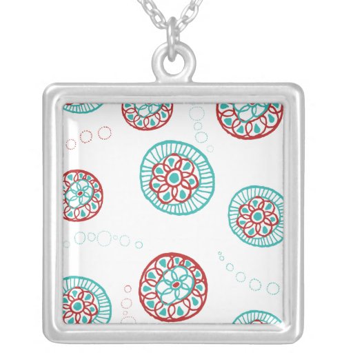 Retro Scribble Circles Necklace