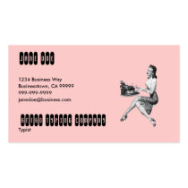 Retro Secretary business cards