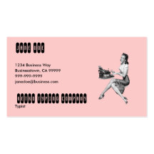 Retro Secretary Business Card Template