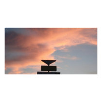 Retro sign 1950's route 66 custom photo card