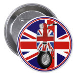 Retro Sixties Scooter with UJ decal Pinback Button