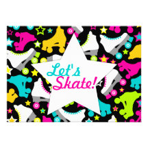 Retro Skates Invitation "Let's Skate!"