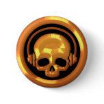 RETRO SKULL WITH HEADPHONES buttons