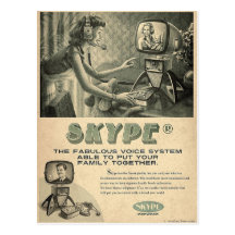 Retro Skype Social Media Ad by Send My Love Postcards