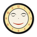 Retro Sleepy Clock Face magnets