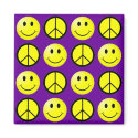 Retro Smiley Peace magnets