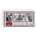 Retro Snowflakes Photo Card Trio photo cards