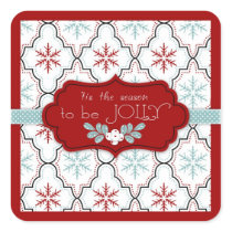 Retro Snowflakes Sticker B