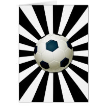 RETRO SOCCER BALL GREETING CARD