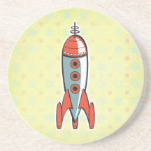retro space rocket coasters