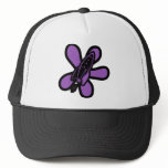 Retro Splat Rocket Black Purple hats