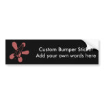 Retro Splat Rocket Black Red bumper stickers