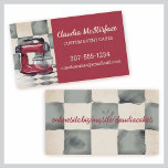 retro stand mixer bakery pastry chef business card business cards