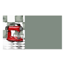retro stand mixer bakery pastry chef business card