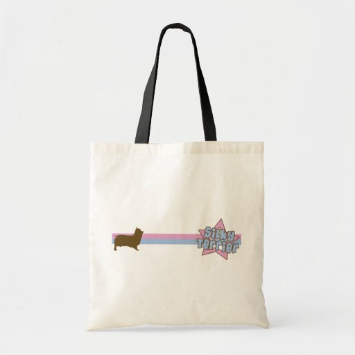 Retro Star Silky Terrier Canvas Bags