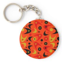Retro Starburst Boomerang Keychains