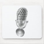 Retro steel radio microphone mic mousemats