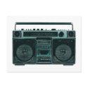 retro stereo postcard