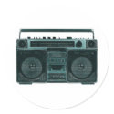 retro stereo sticker