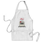 Retro Stove / Modern Red Kitchen Personalised Aprons